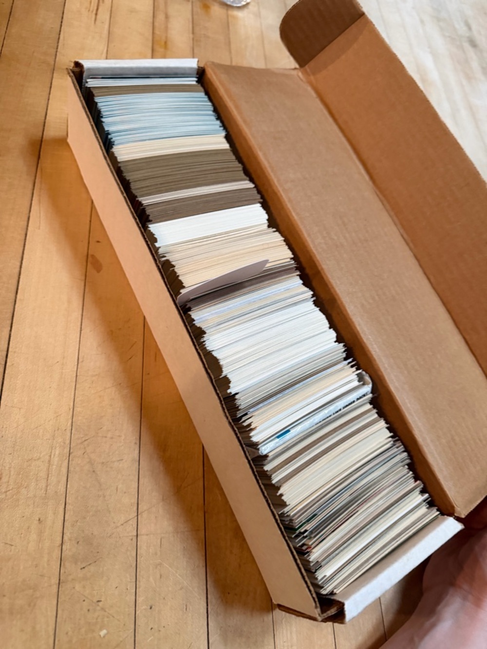 Box of Assorted Trading Cards - NFL, MLB, NBA, NHL